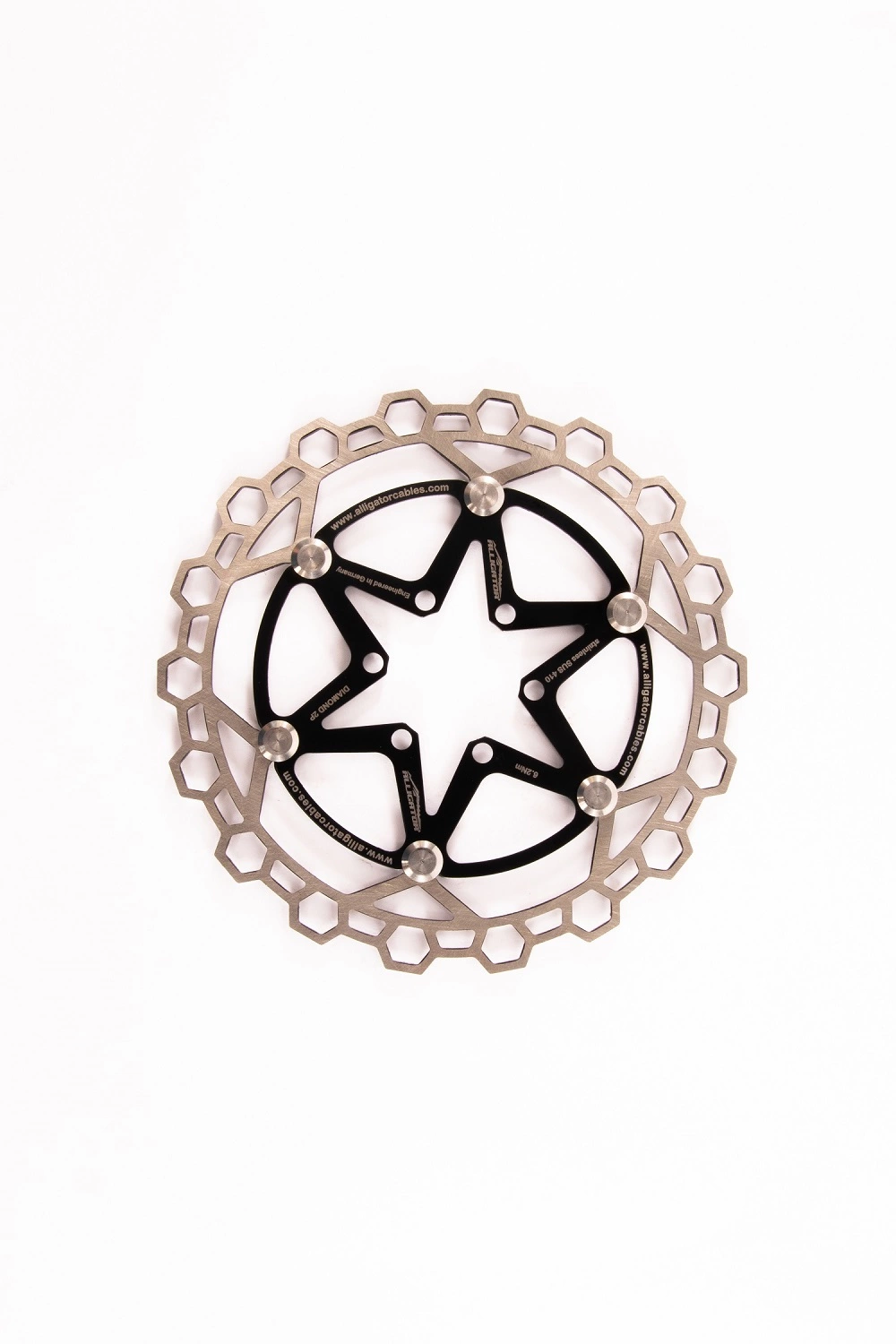 Alligator DIMAND 2P FLOATING Bremsscheibe Schwarz Ø 160mm 3 Alligator DIMAND 2P FLOATING Bremsscheibe Schwarz Ø 160mm