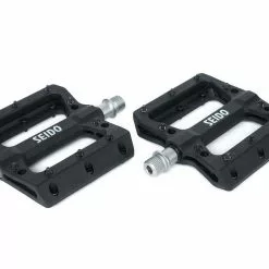 Seido FLANGER Pedale Schwarz Nylon 113x105mm
