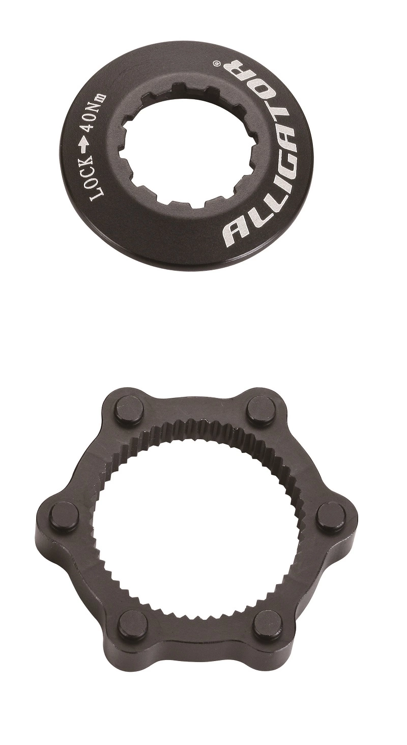 Alligator CENTER LOCK ADAPTER For 9mm Shimano Hub Schwarz 3 Alligator CENTER LOCK ADAPTER For 9mm Shimano Hub Schwarz